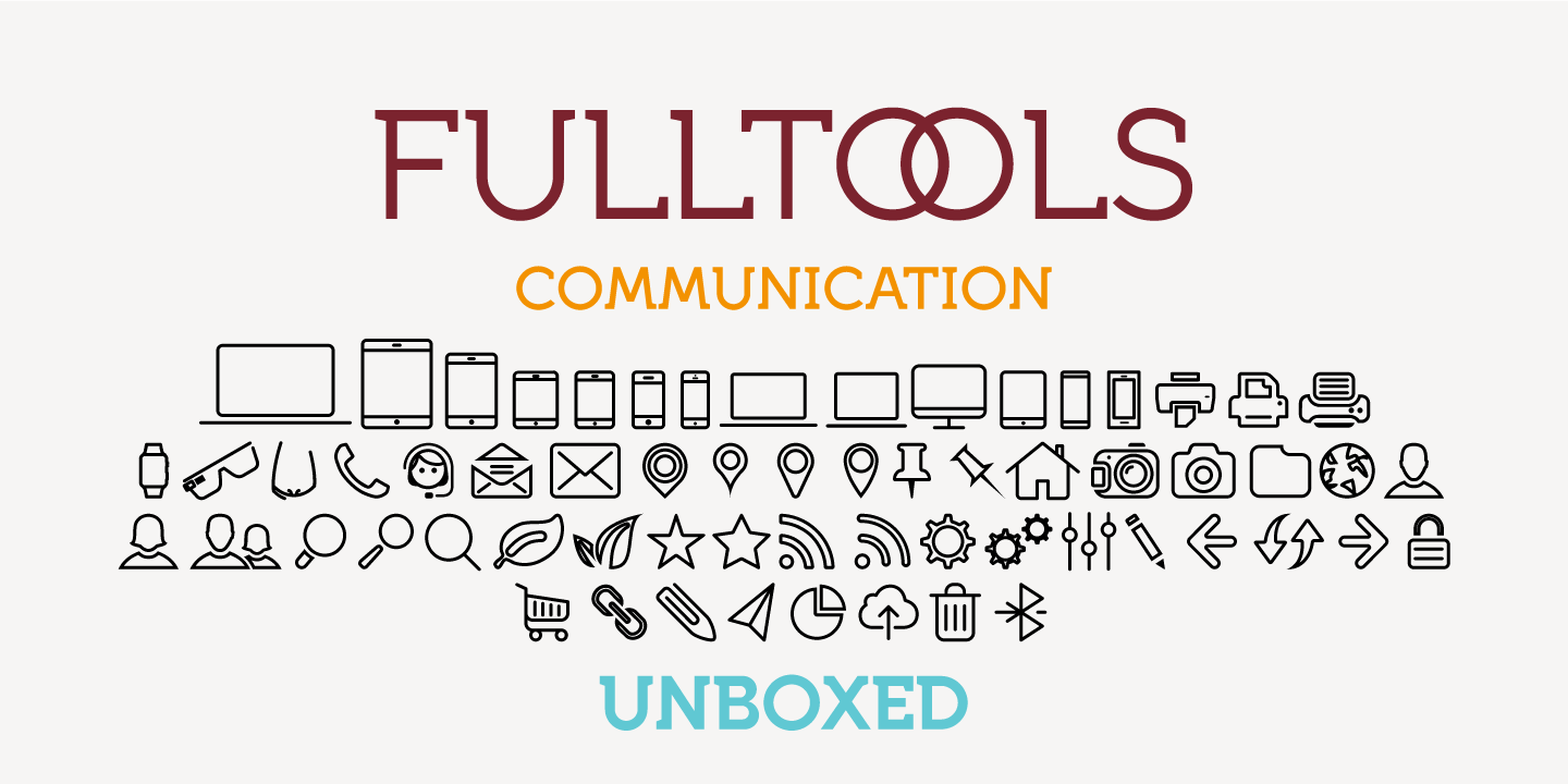 Пример шрифта Full Tools Social Media M Box